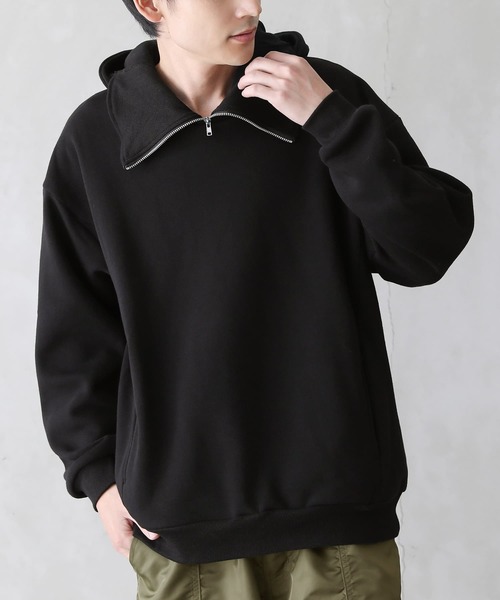 osharewalker（オシャレウォーカー）の「【廃盤】『裏起毛スタンドネックパーカー』（パーカー・メンズ・ブラック/カーキ・2/3）」の15枚目の写真