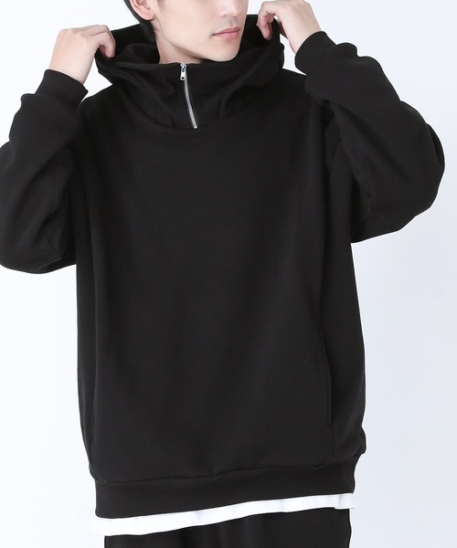 osharewalker（オシャレウォーカー）の「【廃盤】『裏起毛スタンドネックパーカー』（パーカー・メンズ・ブラック/カーキ・2/3）」の10枚目の写真