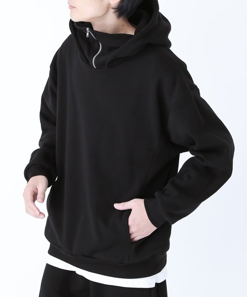 osharewalker（オシャレウォーカー）の「【廃盤】『裏起毛スタンドネックパーカー』（パーカー・メンズ・ブラック/カーキ・2/3）」の11枚目の写真