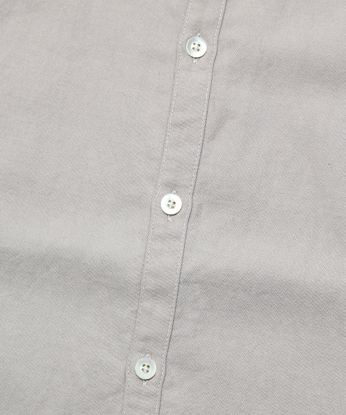 ABAHOUSE（アバハウス）の「コットンウールビエラバンドカラーシャツ（シャツ/ブラウス・メンズ・グレー/ホワイト/ブラウン・3/2）」の8枚目の写真