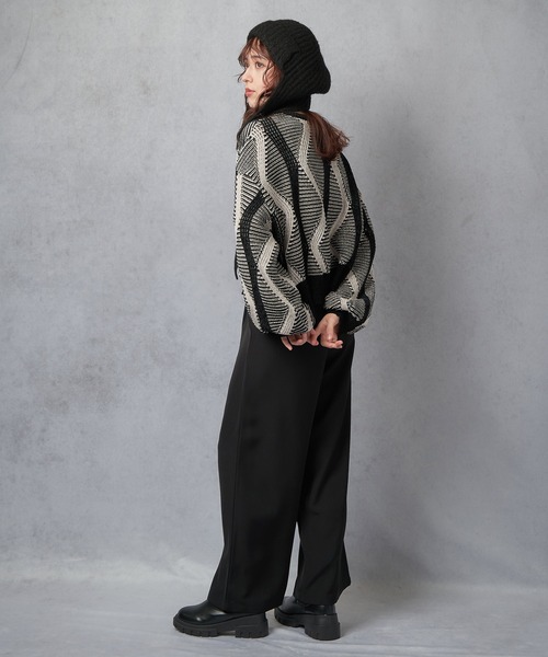 Lull（ルル）の「【Lull / ルル】セットアップ対応 / ワイドストレートタックパンツ（その他パンツ・レディース・ネイビー/ブラック/ブラウン・L/M）」の16枚目の写真