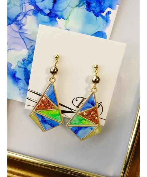 零-Rei-】瞬きシリーズ ステンドグラスダイヤピアス(MA)（ピアス（両耳