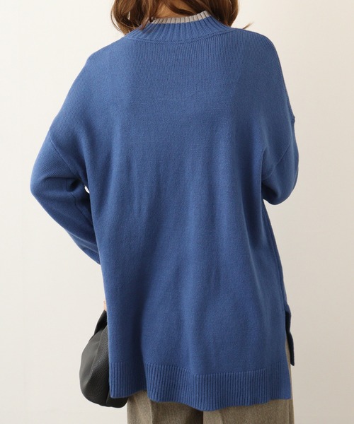 【セール】A.N.L 配色ロールネックロングニット（ニット/セーター）｜a.n.l（エーエヌエル レーベル）