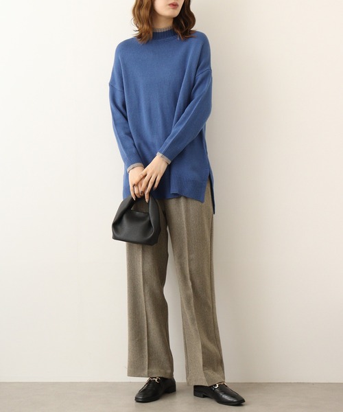 【セール】A.N.L 配色ロールネックロングニット（ニット/セーター）｜a.n.l（エーエヌエル レーベル）