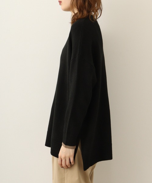 【セール】A.N.L 配色ロールネックロングニット（ニット/セーター）｜a.n.l（エーエヌエル レーベル）