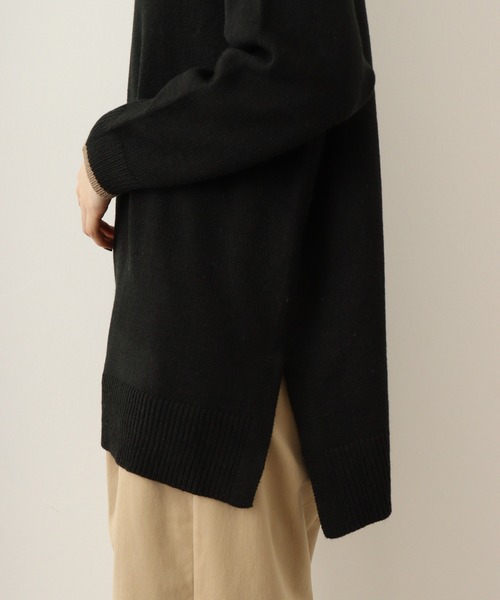 【セール】A.N.L 配色ロールネックロングニット（ニット/セーター）｜a.n.l（エーエヌエル レーベル）