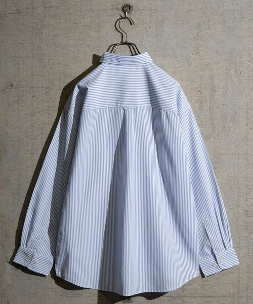 JOHN'S CLOSET（ジョンズクローゼット）の「【a】エステルブロード ストライプ バルーンスリーブシャツ（シャツ/ブラウス・メンズ・ブルー/ホワイト・MEDIUM/LARGE）」の11枚目の写真