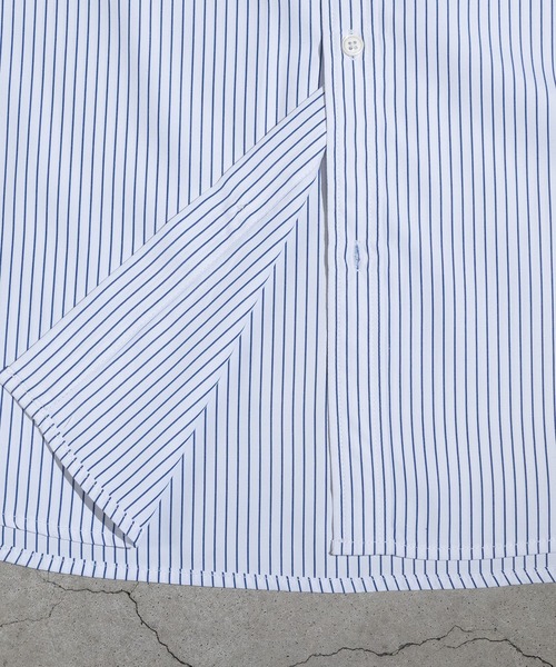 JOHN'S CLOSET（ジョンズクローゼット）の「【a】エステルブロード ストライプ バルーンスリーブシャツ（シャツ/ブラウス・メンズ・ブルー/ホワイト・MEDIUM/LARGE）」の16枚目の写真