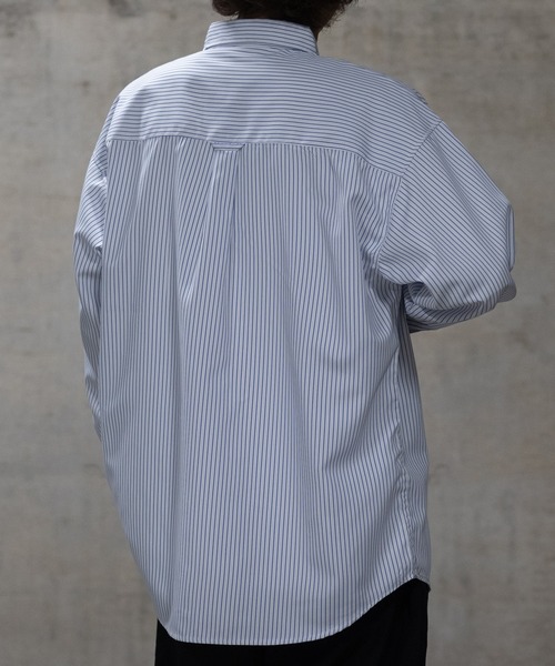 JOHN'S CLOSET（ジョンズクローゼット）の「【a】エステルブロード ストライプ バルーンスリーブシャツ（シャツ/ブラウス・メンズ・ブルー/ホワイト・MEDIUM/LARGE）」の5枚目の写真