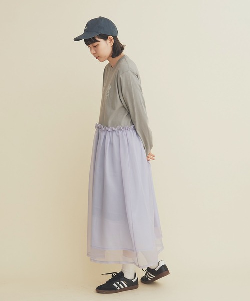 I am I in fact...（アイアムアイインファクト）の「ANGEL CHARM  organdy Ｔワンピース（ワンピース・レディース・グレー/ブラウン/サックスブルー・FREE）」の22枚目の写真