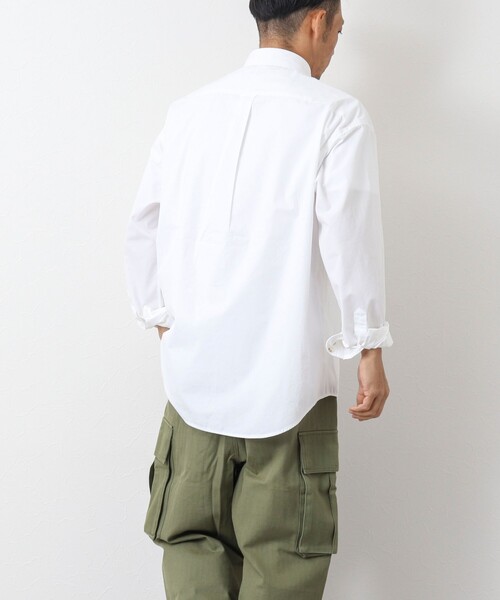 NOLLEY'S goodman(ノーリーズグッドマン)の「ピーチブロード リラックスシルエット ボタンダウンシャツ(シャツ/ブラウス・メンズ・サックスブルー/オリーブ/ホワイト×ブラック/ホワイト・M/L)」の12枚目の写真