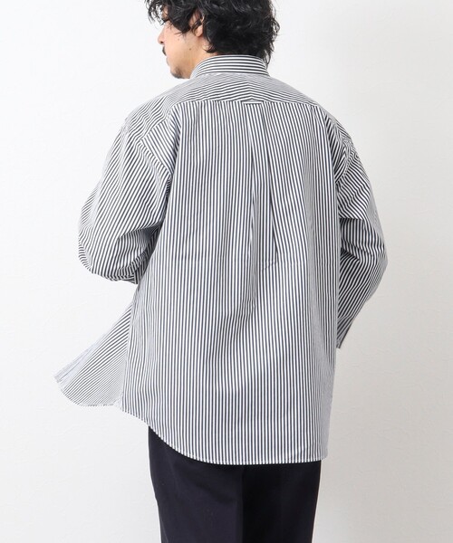 NOLLEY'S goodman(ノーリーズグッドマン)の「ピーチブロード リラックスシルエット ボタンダウンシャツ(シャツ/ブラウス・メンズ・サックスブルー/オリーブ/ホワイト×ブラック/ホワイト・M/L)」の18枚目の写真