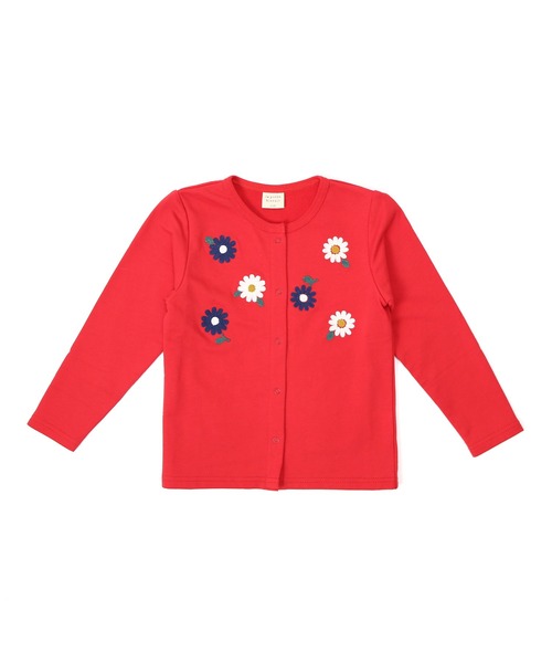 la poche biscuit（ラポシェビスキュイ）の「刺繍カーディガン（カーディガン/ボレロ・キッズ・イエロー/レッド/アイボリー・120/100/130/140/110/150cm/90/80/150）」の3枚目の写真
