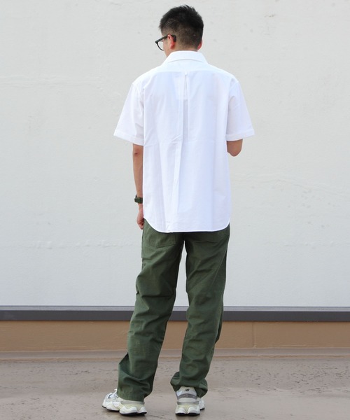 DANTON/ダントン ラウンドカラープルオーバーシャツ ショート