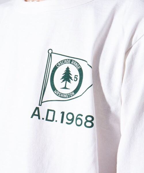 Champion（チャンピオン）の「【Champion/チャンピオン】プリントロンT 長袖Tシャツ ダメージ加工（Tシャツ/カットソー・メンズ・モスグリーン/ヘザーグレー/オフホワイト・M/L）」の9枚目の写真