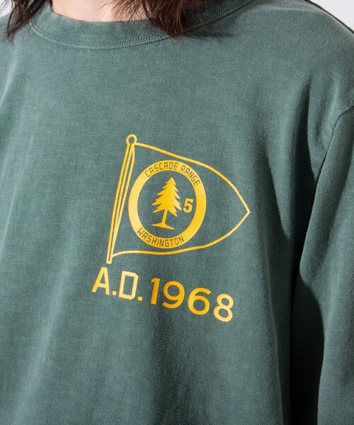 Champion（チャンピオン）の「【Champion/チャンピオン】プリントロンT 長袖Tシャツ ダメージ加工（Tシャツ/カットソー・メンズ・モスグリーン/ヘザーグレー/オフホワイト・M/L）」の17枚目の写真