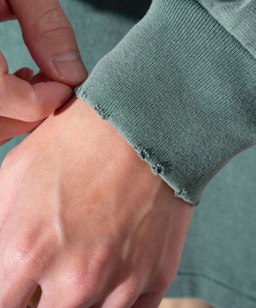 Champion（チャンピオン）の「【Champion/チャンピオン】プリントロンT 長袖Tシャツ ダメージ加工（Tシャツ/カットソー・メンズ・モスグリーン/ヘザーグレー/オフホワイト・M/L）」の19枚目の写真