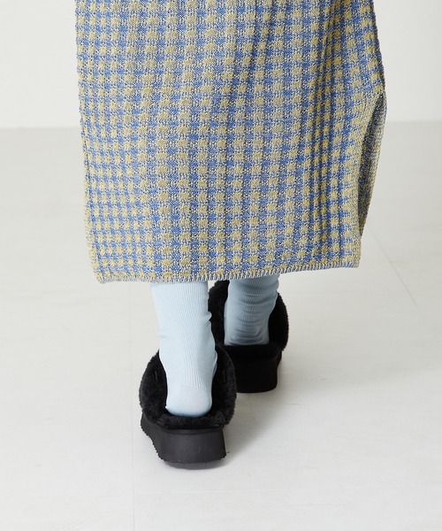 ORiental TRaffic（オリエンタルトラフィック）の「厚底ムートンサンダル 35402（スリッポン・レディース・ブラック/キャメル・S/M/L/LL/3L/SS）」の5枚目の写真