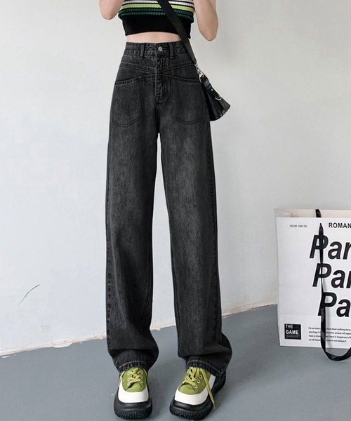 SHEPP（シープ）の「フロントポケットデザイン デニムパンツ（デニム