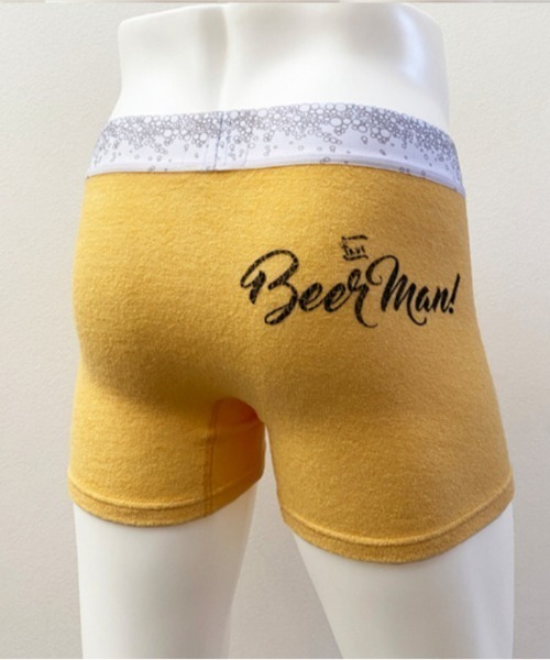 OVER THE TWELVE（オーバーザトゥウェルブ）の「OVER THE TWELVE/オーバー ザ トゥエルヴ/BEERMAN 2024（ボクサーパンツ・メンズ・ブラウン/マスタード・M/L）」の4枚目の写真