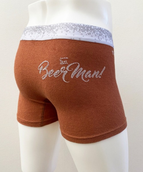OVER THE TWELVE（オーバーザトゥウェルブ）の「OVER THE TWELVE/オーバー ザ トゥエルヴ/BEERMAN 2024（ボクサーパンツ・メンズ・ブラウン/マスタード・M/L）」の9枚目の写真