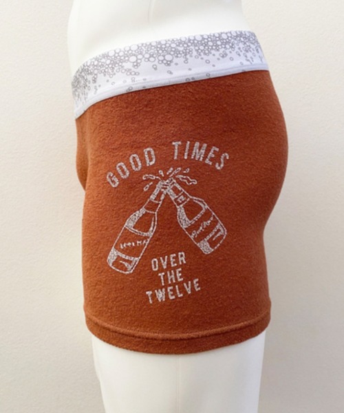 OVER THE TWELVE（オーバーザトゥウェルブ）の「OVER THE TWELVE/オーバー ザ トゥエルヴ/BEERMAN 2024（ボクサーパンツ・メンズ・ブラウン/マスタード・M/L）」の5枚目の写真