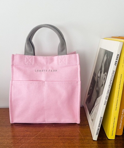 LOWRYS FARM（ローリーズファーム）の「スクエアベーシックトート　995269（トートバッグ・レディース・ブラック/ブルー/ライトグリーン/アイボリー/レオパード/ピンク・FREE）」の5枚目の写真