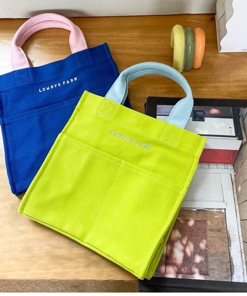LOWRYS FARM（ローリーズファーム）の「スクエアベーシックトート　995269（トートバッグ・レディース・ブラック/ブルー/ライトグリーン/アイボリー/レオパード/ピンク・FREE）」の18枚目の写真