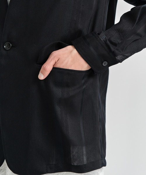 TAAKK（ターク）の「【TAAKK/ターク】NO COLLAR JACKET/ノーカラージャケット（ノーカラージャケット・メンズ・ベージュ/ブラック・1/2）」の15枚目の写真