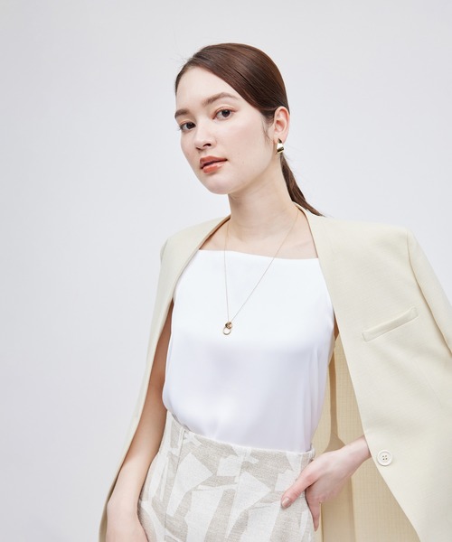 ROPE'(ロペ)の「【新色追加】サテンジャージーキャミソール【メディア掲載】(キャミソール・レディース・ブラック/ベージュ/ホワイト・FREE)」の20枚目の写真