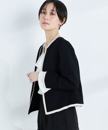 NOLLEY’S | ◇【WEB限定】配色ノーカラージャケット(ノーカラージャケット)