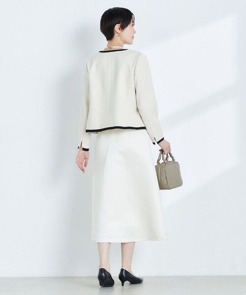 NOLLEY’S(ノーリーズ)の「◇【WEB限定】配色ノーカラージャケット(ノーカラージャケット・レディース・ブラック系その他3/ホワイト系その他4・38/40)」の13枚目の写真