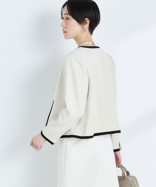 NOLLEY'S（ノーリーズ）の「◇【WEB限定】配色ノーカラージャケット