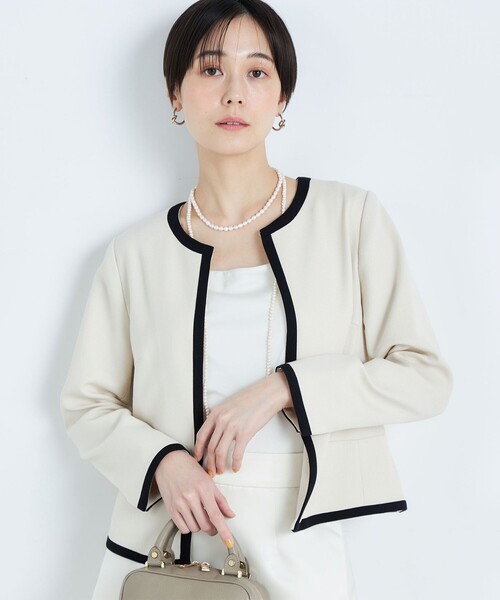 NOLLEY'S（ノーリーズ）の「◇【WEB限定】配色ノーカラージャケット