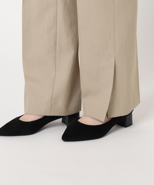 JOURNAL STANDARD（ジャーナルスタンダード）の「サマーツイルパンツ（スラックス・レディース・ベージュ/ブラック・36/38）」の7枚目の写真