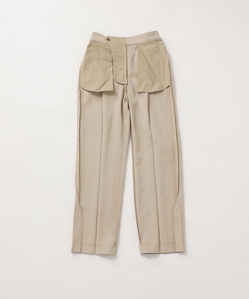 JOURNAL STANDARD（ジャーナルスタンダード）の「サマーツイルパンツ（スラックス・レディース・ベージュ/ブラック・36/38）」の12枚目の写真