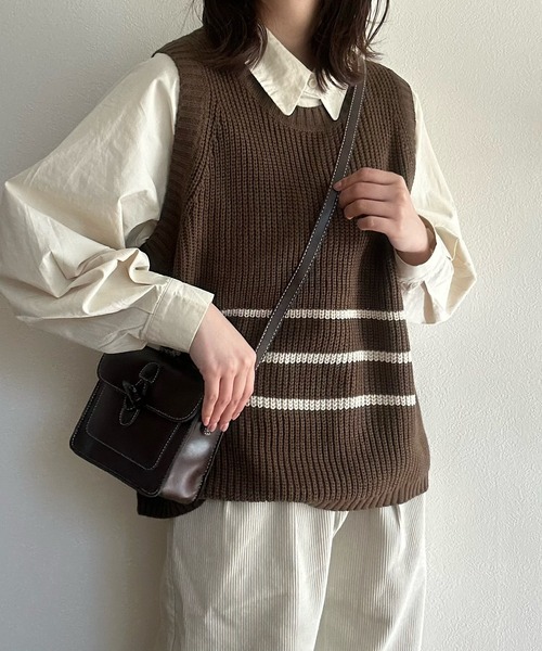 Cham.（チャム）の「トグルボタンレトロショルダーバッグ（ショルダーバッグ・レディース・ダークブラウン/ブラック/ライトブラウン/レッド・F）」の13枚目の写真