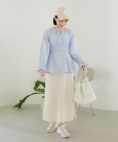 flower（フラワー）の「ビスチェセットブラウス（シャツ/ブラウス・レディース・ホワイト/ブルー・FREE）」の5枚目の写真