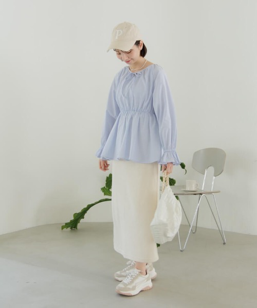 flower（フラワー）の「ビスチェセットブラウス（シャツ/ブラウス・レディース・ホワイト/ブルー・FREE）」の10枚目の写真