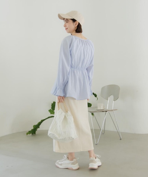 flower（フラワー）の「ビスチェセットブラウス（シャツ/ブラウス・レディース・ホワイト/ブルー・FREE）」の11枚目の写真