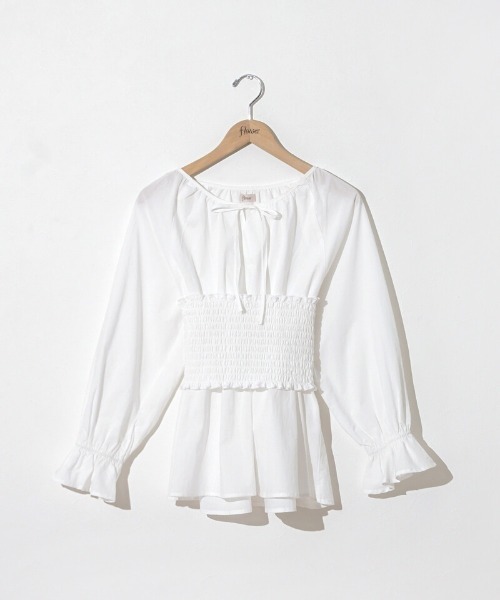flower（フラワー）の「ビスチェセットブラウス（シャツ/ブラウス・レディース・ホワイト/ブルー・FREE）」の18枚目の写真