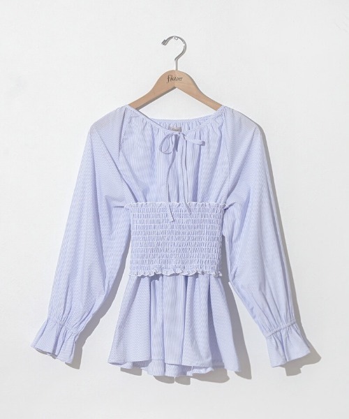 flower（フラワー）の「ビスチェセットブラウス（シャツ/ブラウス・レディース・ホワイト/ブルー・FREE）」の19枚目の写真