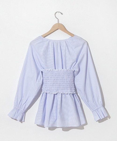 flower（フラワー）の「ビスチェセットブラウス（シャツ/ブラウス・レディース・ホワイト/ブルー・FREE）」の22枚目の写真