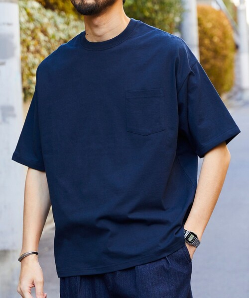 FREAK'S STORE（フリークスストア）の「限定展開 STORATECH/ストラテック ビッグシルエットTシャツ/USAコットン/抗菌/防臭/制菌/UVカット/接触冷感/吸水速乾（Tシャツ/カットソー・メンズ・グレイッシュベージュ/スミクロ/ネイビー/ブラック/ホワイト・LARGE/X-LARGE/SMALL/MEDIUM）」の19枚目の写真