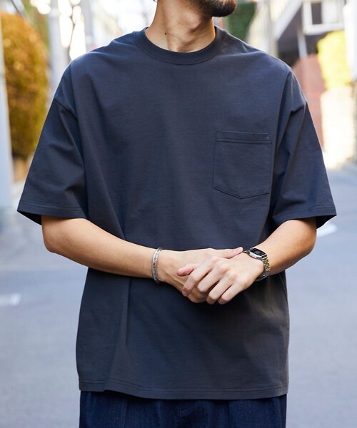 FREAK'S STORE（フリークスストア）の「限定展開 STORATECH/ストラテック ビッグシルエットTシャツ/USAコットン/抗菌/防臭/制菌/UVカット/接触冷感/吸水速乾（Tシャツ/カットソー・メンズ・グレイッシュベージュ/スミクロ/ネイビー/ブラック/ホワイト・LARGE/X-LARGE/SMALL/MEDIUM）」の22枚目の写真