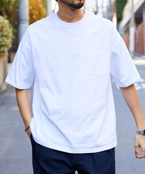 FREAK'S STORE（フリークスストア）の「限定展開 STORATECH/ストラテック ビッグシルエットTシャツ/USAコットン/抗菌/防臭/制菌/UVカット/接触冷感/吸水速乾（Tシャツ/カットソー・メンズ・グレイッシュベージュ/スミクロ/ネイビー/ブラック/ホワイト・LARGE/X-LARGE/SMALL/MEDIUM）」の13枚目の写真