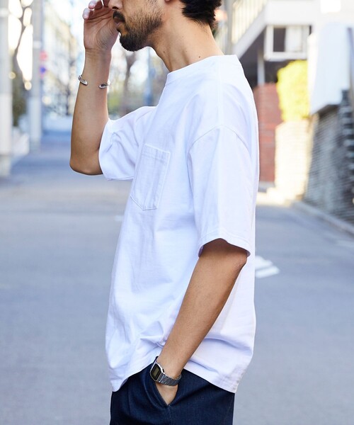 FREAK'S STORE（フリークスストア）の「限定展開 STORATECH/ストラテック ビッグシルエットTシャツ/USAコットン/抗菌/防臭/制菌/UVカット/接触冷感/吸水速乾（Tシャツ/カットソー・メンズ・グレイッシュベージュ/スミクロ/ネイビー/ブラック/ホワイト・LARGE/X-LARGE/SMALL/MEDIUM）」の14枚目の写真