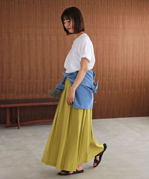 SLOBE IENA（スローブイエナ）の「リネンレーヨンタックギャザー