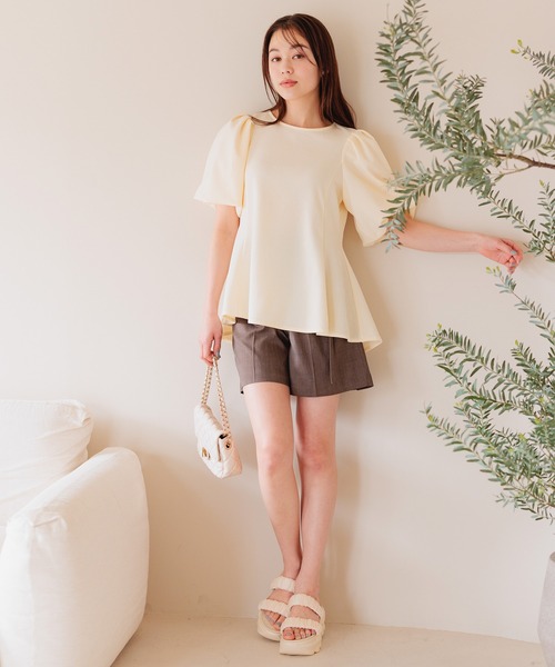 mysty woman（ミスティウーマン）の「［追加1］ベルテッドショートパンツ 113914（その他パンツ・レディース・オフホワイト/ベージュ系その他/ダークブラウン/ブラウン・FREE）」の20枚目の写真