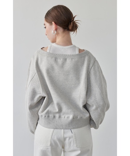 ALEXIA STAM(アリシアスタン)の「Boat Neck Sweatshirt /ボートネックスウェットシャツ(スウェット・レディース・ネイビー/グレー/イエロー・FREE)」の9枚目の写真